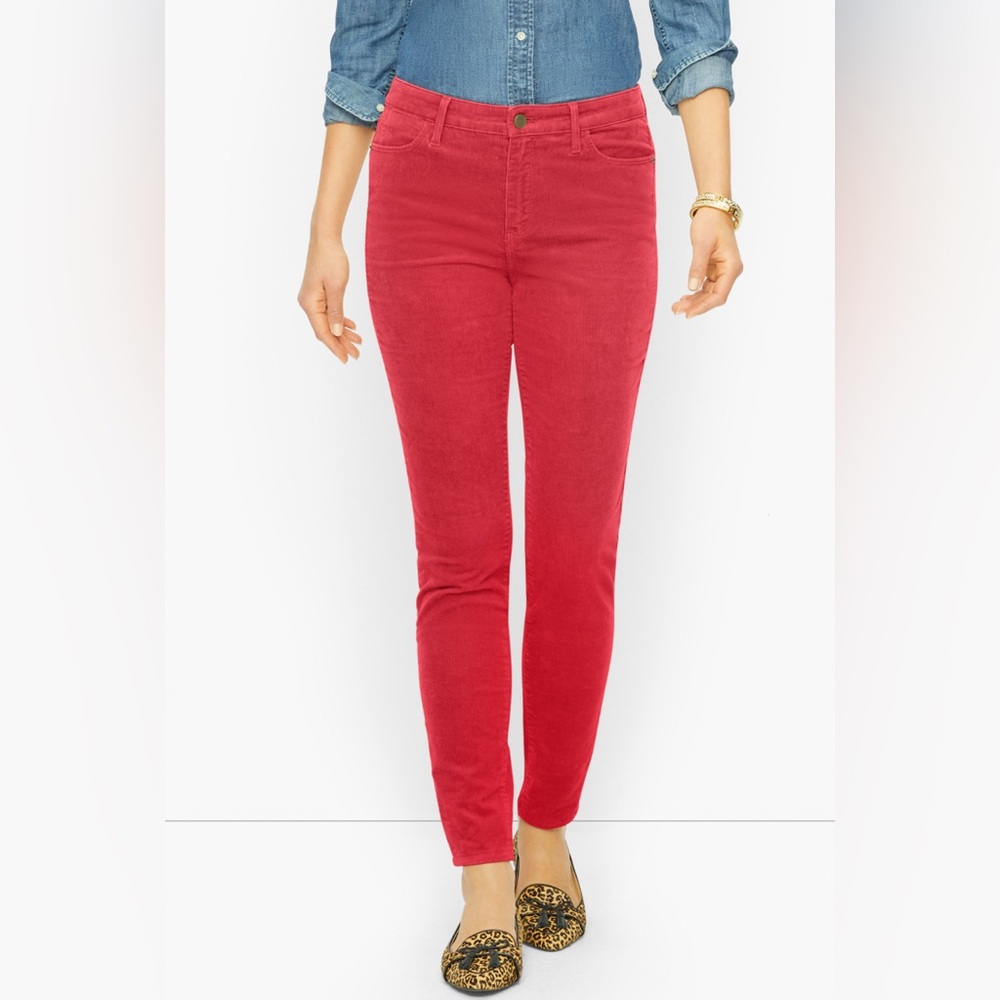 Talbots Red 5 Pocket Corduroy Jegging 12 Petite